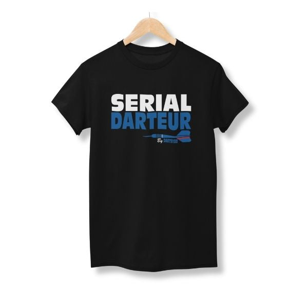T-shirt Darts180 Serial Darter Noir – Vue Avant - Darts180